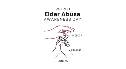 Obraz premium Hands Holding Elder Abuse Awareness Sign.