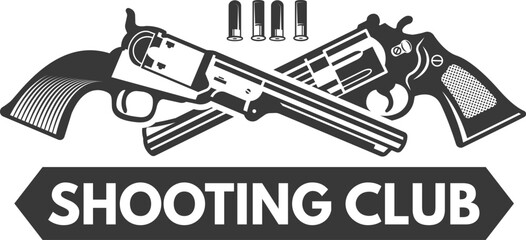 Weapon shooting club black emblem in vintage style © ONYXprj