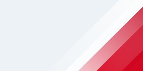 red and white banner background with diagonal stripes