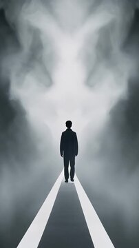 An image of a path opening after groping in the dark