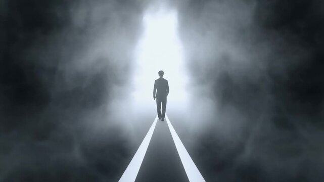 An image of a path opening after groping in the dark