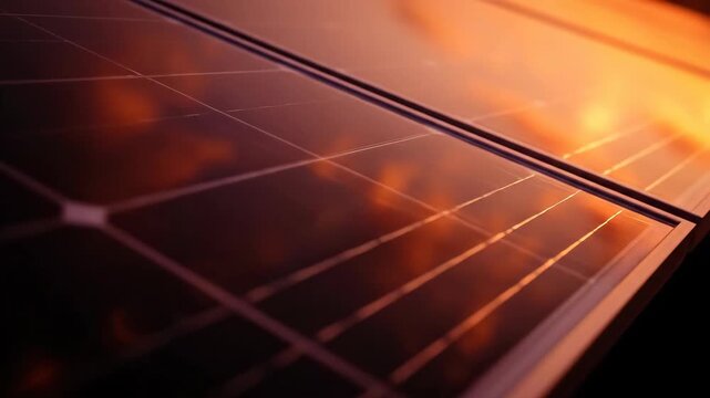 Close-up view of solar panels generating clean energy for the future.