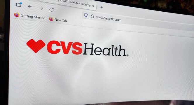 the cvshealth website on a computer screen