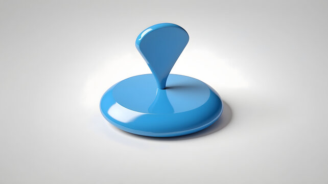 Abstract Blue Top with Droplet Design on a Smooth Surface in Minimalist Style