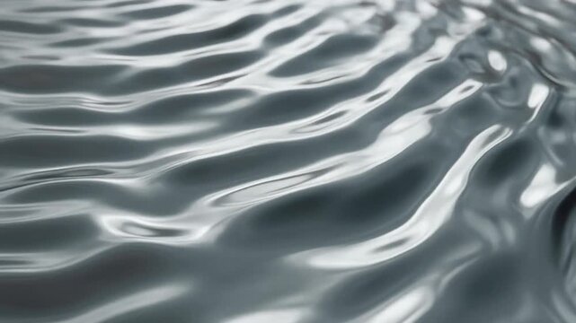 Close-up photograph of rippling water surface displaying gray tones and serene calmness in a tranquil natural setting