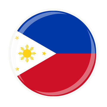 Philippines national round circle flag emblem official icon