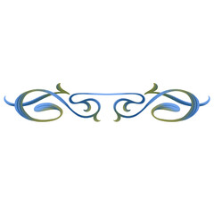 Obraz premium Floral corner element