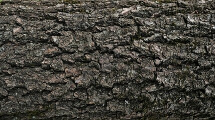 Flat View of Rough Tree Bark Texture