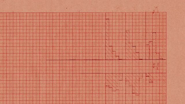 Vintage red graph paper texture background old measurement grid paper scientific chart design retro paper surface