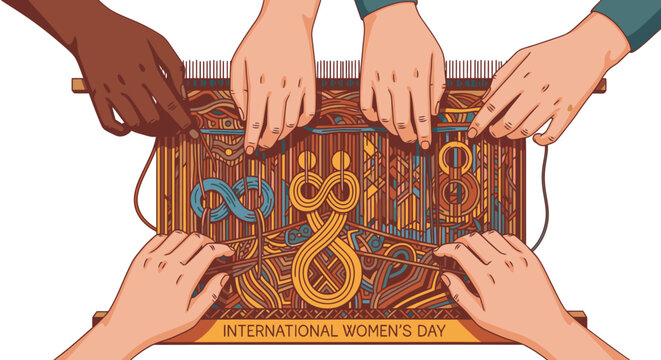 Hands Adjusting Strings on a Musical Instrument.