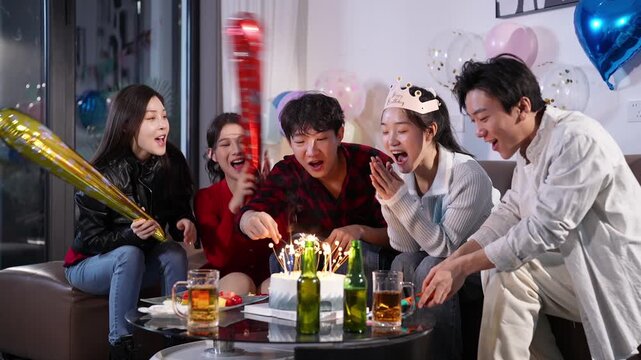 Young friends gathered for a fun birthday celebration