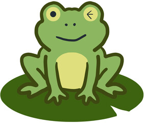 Obraz premium frog on a leaf