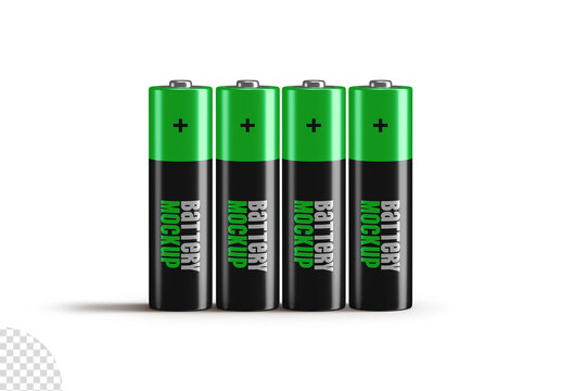 Batteries Mockup Isolated