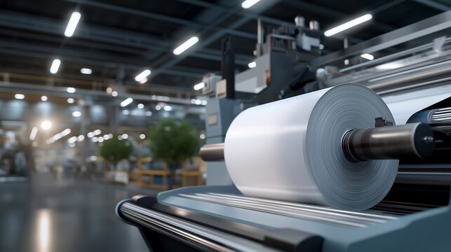 High speed rotogravure printing machine producing millions of food packaging labels with precise color registration, perfect for packaging printing production, rotogravure technology, automated