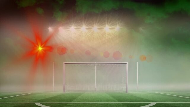 Animation of light spots over stadium