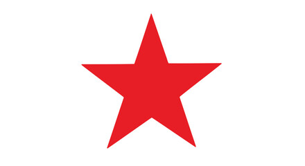 Obraz premium Striking three dimensional vector graphic illustration of a classic five pointed bright red star