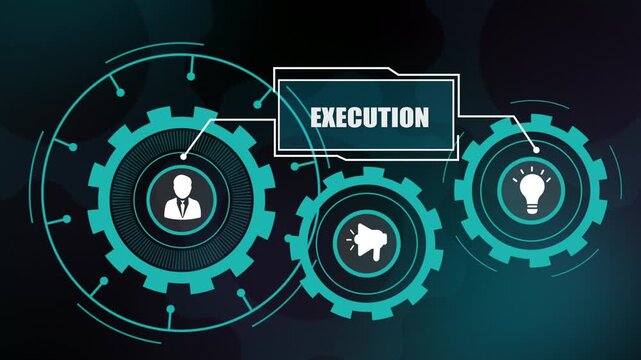 Digital Business Execution Framework, Strategic Corporate Plan Implementation Layout, Innovative Management Gear System, Modern Professional Growth Infrastructure, Global Technology Network Design.