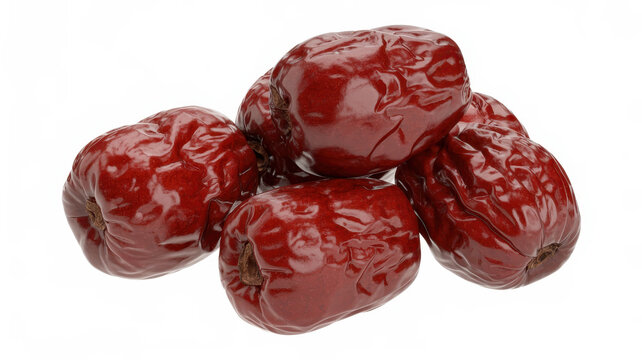 Pile of dried red jujube fruits