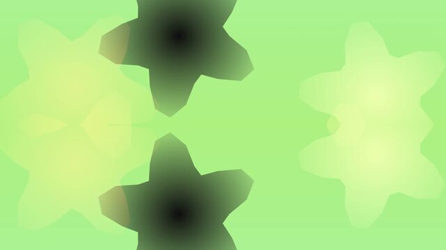 Abstract star pattern creation in muted green  yellow with transparent effect using digital blending tools for soft, dreamy aesthetic effect.