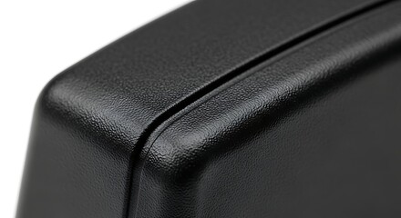 Naklejka premium Close-up of black leather corner with seam