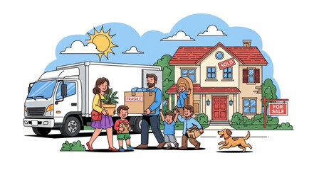 Obraz premium Delivery Service Workers Handing Over Package to Customer.