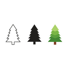 Obraz premium set of christmas trees