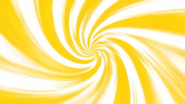 Vibrant yellow and white swirling pattern creates a hypnotic optical illusion