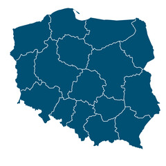 Fototapeta premium silhouette map of poland