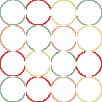 colored minimalist circle line geometric pattern