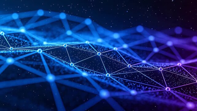 Abstract network pattern with glowing nodes