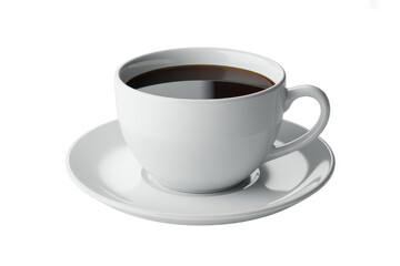Obraz premium White coffee cup on saucer tableware