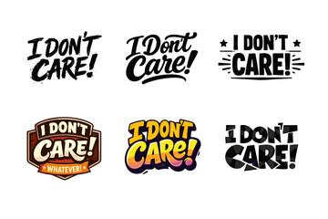 Fototapeta premium Sarcastic Quotes. Set lettering. harmonious lettering variations of the same emblematic concept, each with different artistic interpretation (Grunge textured