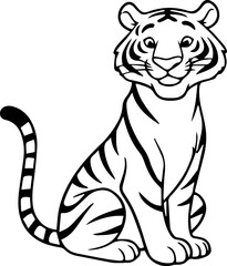 tiger wild cat cartoon animal