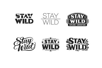 Obraz premium Timeless Serif Typography. Set lettering. harmonious lettering variations of the same emblematic concept, each with different artistic interpretation (Abstract