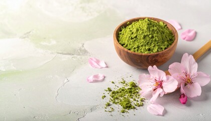 春の香り　抹茶と桜