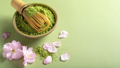 春の香り　抹茶と桜