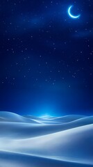 Crescent moon lights night sky celestial beauty stunning nightscape moon illuminates dark sky with cosmic glow