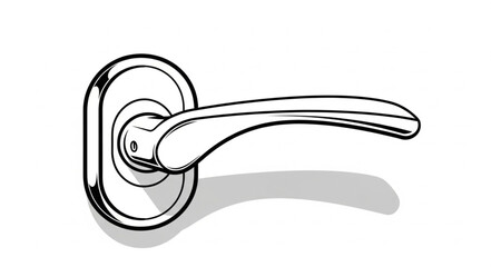 Elegant door handle illustration showcasing design and functionality for home decor.
