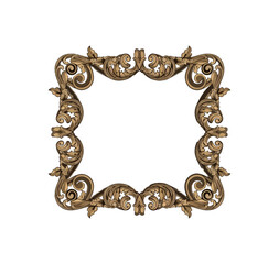 Ornate frame design elegant decorative border element isolated