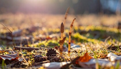 つくしが生えてきた写真