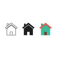 Fototapeta premium House Icons Set Real Estate Business