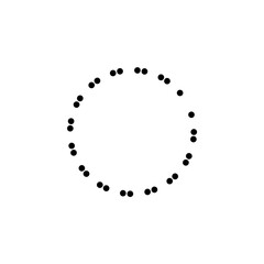 Naklejka premium Minimalist circular pattern with black dots on white background
