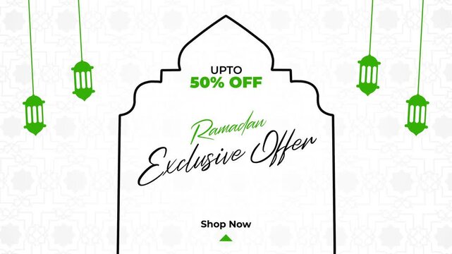 Minimalist Ramadan Exclusive Offer Vertical Sale Animation for Social Media Stories