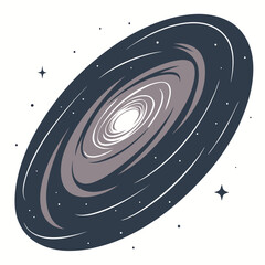 Realistic depiction of a spiral nebula with swirling gray and white clouds © md munna