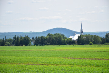 View of the church in summer, Rivi&egrave;re-Ouelle, Qu&eacute;bec, Canada