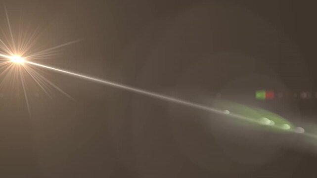 Animation of lights shining on black background