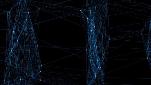 Connected network animation. Seamless loop 4k UHD (3840x2160)	