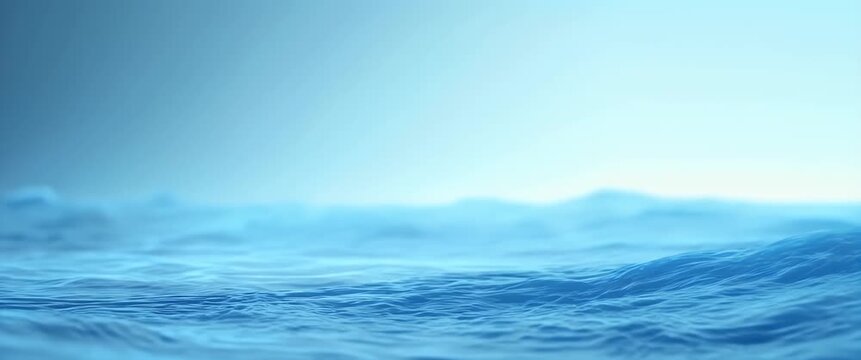 Gentle ocean waves ripple in a serene, cinematic style, with droplets glistening as the camera slowly pans across the water, creating a calming, ambient motion suitable for relaxation themes.