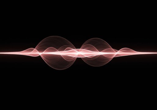 Ethereal abstract energy wave of flowing light and color crossing a deep, vast empty void. Concept of potential and subconscious flow ,spiritual ,glow ,unknown