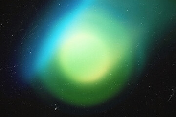 Obraz premium light leaks overlay effect with blur green light ,retro film distressed flare light leak on black background,abstract analog film burn ray light leak,Leaked camera poster photo effect mockup